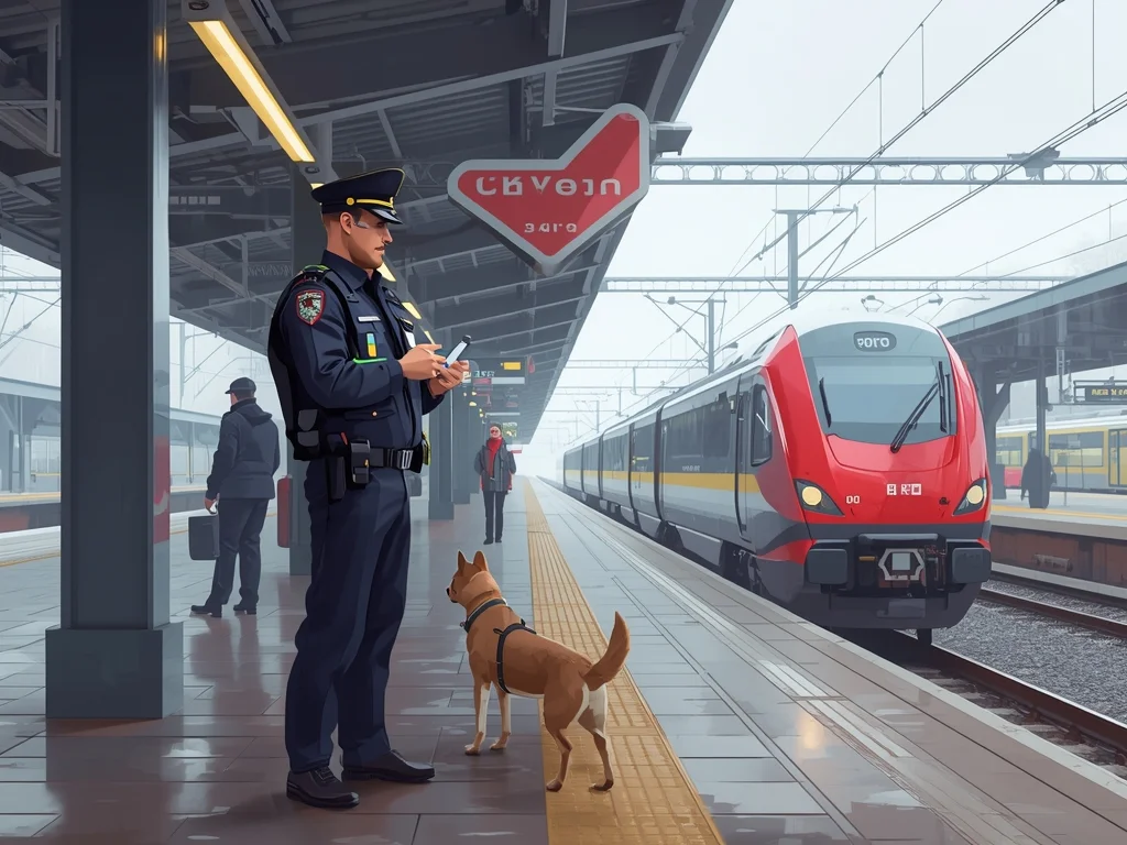 Funkcjonariusz straży ochrony kolei