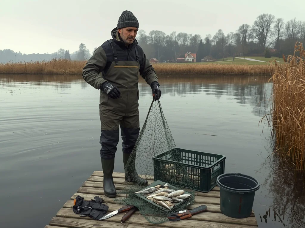Rybak pracujący na własne potrzeby