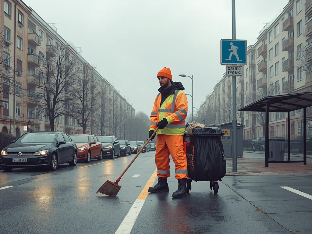 Robotnik oczyszczania miasta